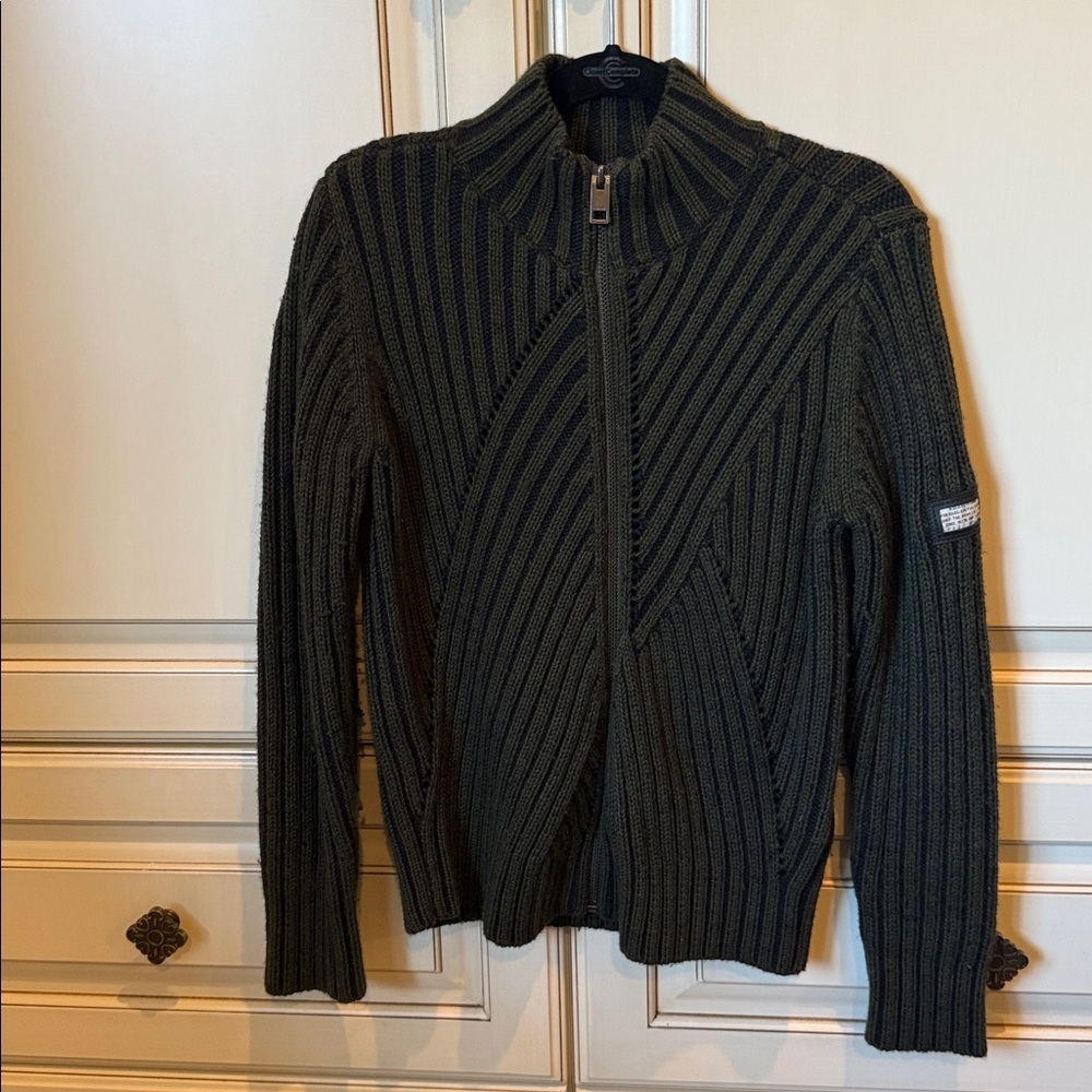 Diesel Wool-Cotton Blend Zip Up Sweater - Picture 7 of 12